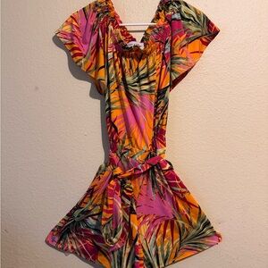 Emma & Michele Tropical Palm Print Romper – Size Small